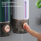 Punch-Free Wall Mounted Soap Dispenser for Home Bathrooms | Refillable Shampoo & Liquid Soap Holder | Space-Saving Bathroom Organizer | Easy Installation No Drill Needed