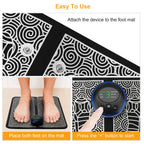 EMS Foot Massage Pad for Mothers Day Gift – Electric Muscle Stimulator for Feet & Legs, Rechargeable Body Massager for Pain Relief & Circulation Improvement