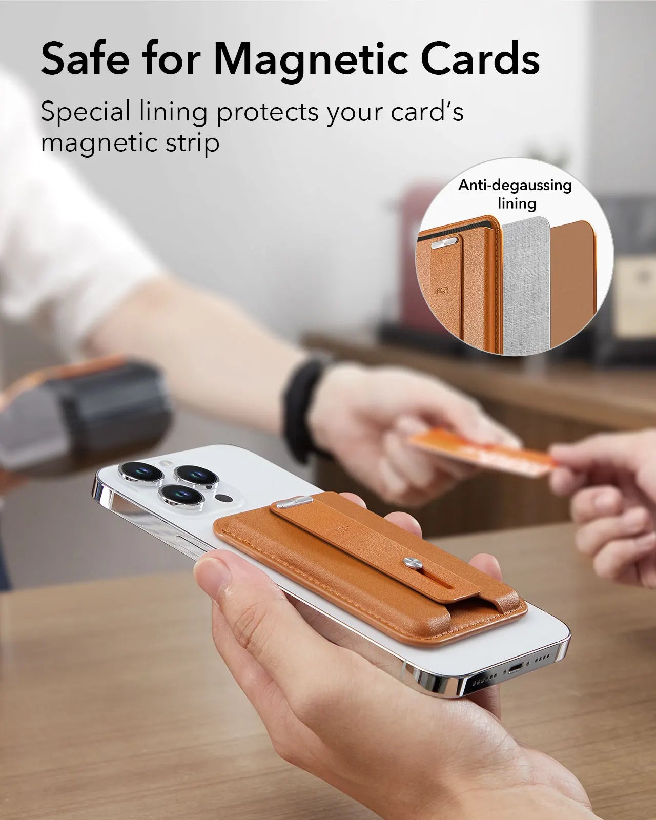 ESR MagSafe Wallet with Find My Support – Strong Magnetic 5-Card Holder for iPhone 12/ 13/ 14/ 15/ 16/ 17 Series