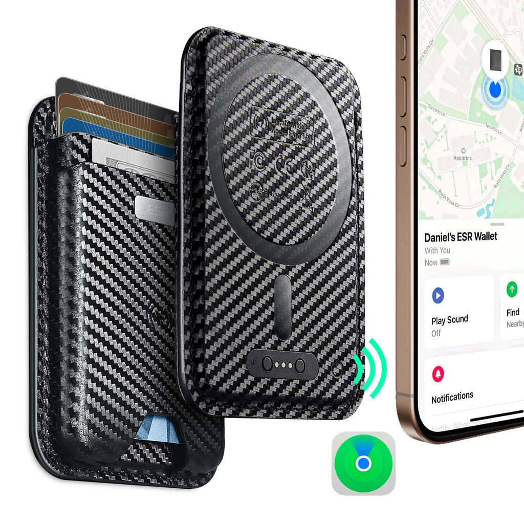 ESR MagSafe Wallet with Find My Support – Strong Magnetic 5-Card Holder for iPhone 12/ 13/ 14/ 15/ 16/ 17 Series