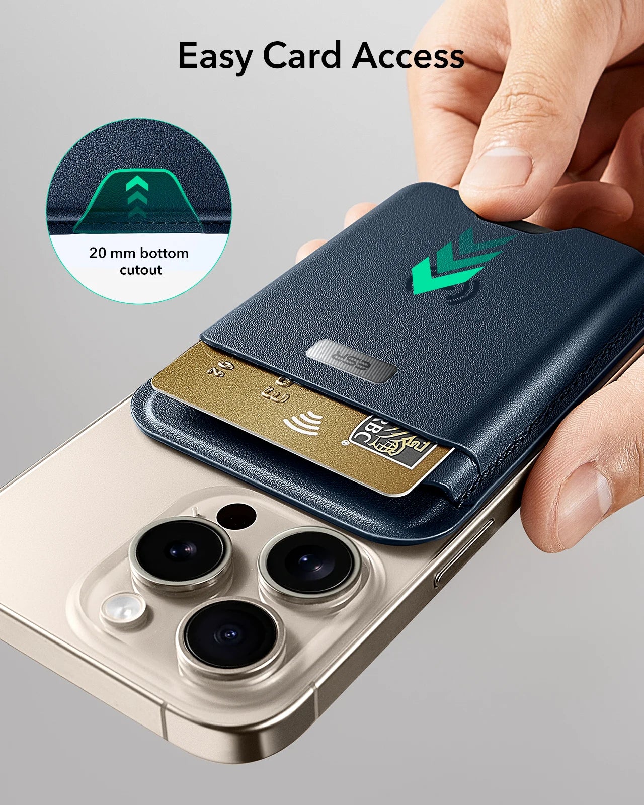 ESR MagSafe Wallet with Find My Support – Strong Magnetic 5-Card Holder for iPhone 12/ 13/ 14/ 15/ 16/ 17 Series