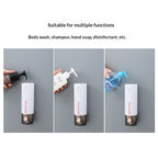 Punch-Free Wall Mounted Soap Dispenser for Home Bathrooms | Refillable Shampoo & Liquid Soap Holder | Space-Saving Bathroom Organizer | Easy Installation No Drill Needed