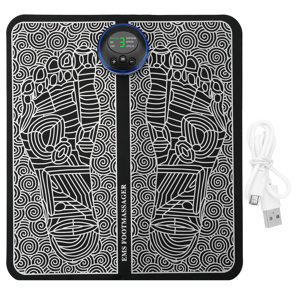 EMS Foot Massage Pad for Mothers Day Gift – Electric Muscle Stimulator for Feet & Legs, Rechargeable Body Massager for Pain Relief & Circulation Improvement