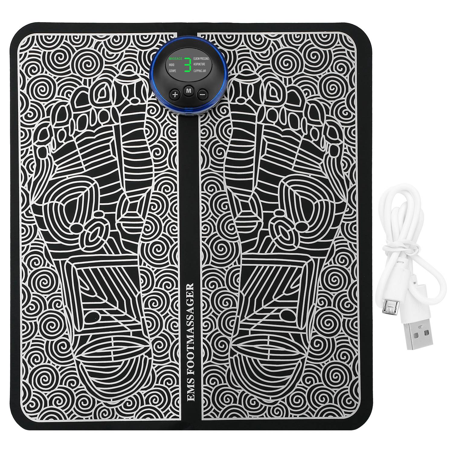 EMS Foot Massage Pad for Mothers Day Gift – Electric Muscle Stimulator for Feet & Legs, Rechargeable Body Massager for Pain Relief & Circulation Improvement
